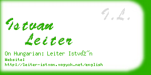 istvan leiter business card